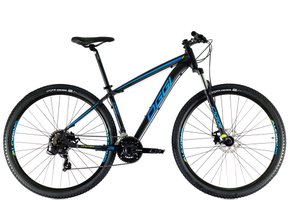 Bicicleta Oggi Hacker Sport Aro 29 Tourney 21v Preto e Azul e S-Lime
