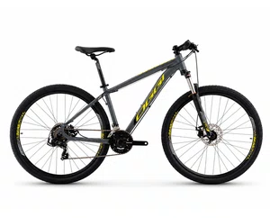 Bicicleta Oggi Hacker Sport Aro 29 Tourney 21v 2024 Grafite e Amarelo e Preto