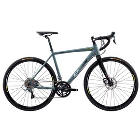 Bicicleta Oggi Velloce Disc Aro 700 Claris 16v Grafite e Preto e Amarelo