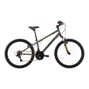 Bicicleta OXS Glide 100 Aro 24 Shimano 21v Cinza Preto e S-lime