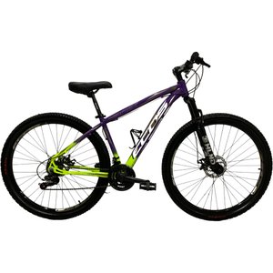 Bicicleta Ecos Onix Aro 29 Tourney 21v Roxo e Verde - Seminova