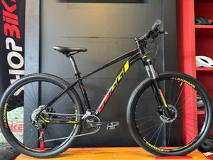 Bicicleta seminova a29 oggi bw 7.0 shimano alivio sl 18v t- 17 preto/vermelho/amarelo