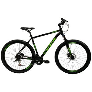Bicicleta Sinc Tempo Aro 29 Tourney 21v Preto e Verde