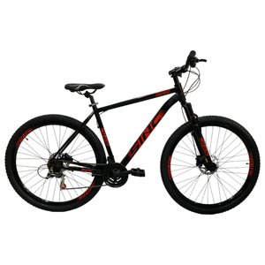 Bicicleta Sinc Tempo Aro 29 Tourney 21v Preto e Vermelho
