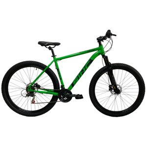 Bicicleta Sinc Tempo Aro 29 Tourney 21v Verde e Preto