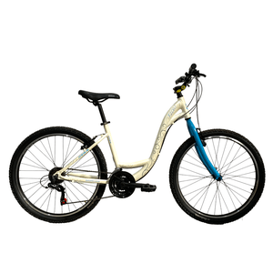 Bicicleta Soul Flow Aro 26 Shimano 21v 2023 Marfim e Cinza e Azul