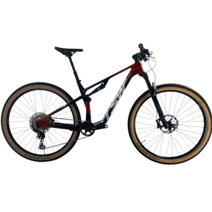 Bicicleta TSW Full Quest Carbon Deore 12v Aro 29 T-17 Preta e Vermelha - Seminova