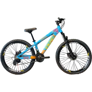 Bicicleta Vikingx Aro 26 Tuff-25 Shimano Azul Laranja Amarelo Bicicleta Vikingx Aro 26 Tuff-25 Shimano Azul Laranja Amarelo