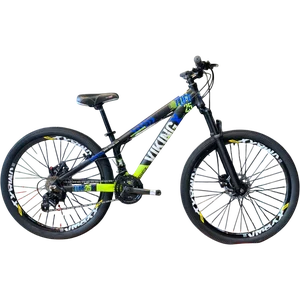 Bicicleta Vikingx Aro 26 Tuff-25 Shimano Preta Azul e Verde Bicicleta Vikingx Aro 26 Tuff-25 Shimano Preta Azul e Verde
