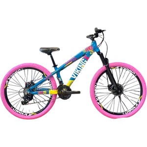 Bicicleta Vikingx Aro 26 Tuff-25 Shimano Verde Amarelo Rosa Bicicleta Vikingx Aro 26 Tuff-25 Shimano Verde Amarelo Rosa