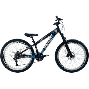 Bicicleta VikingX Tuff 25 Aro 26 Tourney 21v Preto e Azul e Branco