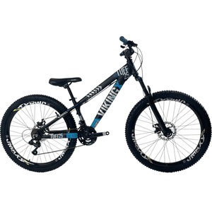 Bicicleta VikingX Tuff 25 Aro 26 Tourney 21v Preto e Azul e Branco e Azul