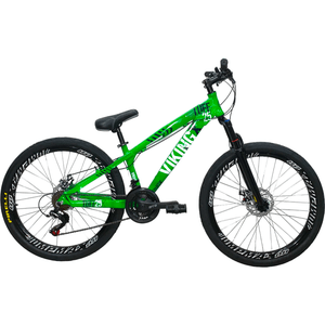 Bicicleta Vikingx Tuff 25 Aro 26 Tourney 21v Verde e Azul Bicicleta Vikingx Tuff 25 Aro 26 Tourney 21v Verde e Azul