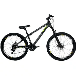 Bicicleta Vikingx Tuff-30 Aro 26 Shimano 21v Preta e Verde e Cinza Bicicleta Vikingx Tuff-30 Aro 26 Shimano 21v Preta e Verde e Cinza