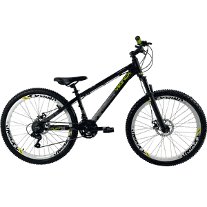 Bicicleta VikingX Tuff 30 Aro 26 Shimano 21v Preto e Verde e Cinza