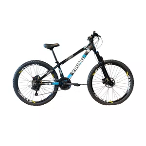 Bicicleta Vikingx Tuff 30 Shimano 21v Preto e Azul Bicicleta Vikingx Tuff 30 Shimano 21v Preto e Azul