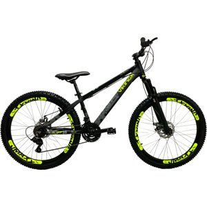 Bicicleta VikingX Tuff 30 Toourney 21v Preto e Verde Bicicleta VikingX Tuff 30 Toourney 21v Preto e Verde