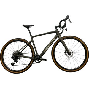 Bicileta Specialized Diverge Comp Carbon Aro 700 GX AXS 12V Marrom e Branco - Seminova