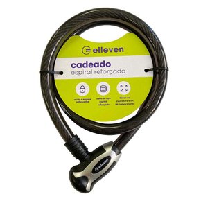 Cadeado Elleven Espiral com Chave 15mm x 1mㅤㅤㅤㅤㅤㅤㅤㅤㅤㅤㅤㅤㅤ