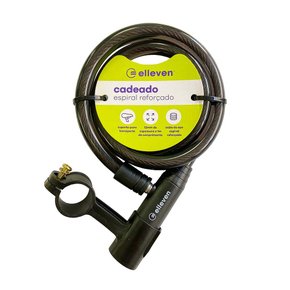 Cadeado Elleven Espiral com Suporte 12mm x 1mㅤㅤㅤㅤㅤㅤㅤㅤㅤㅤㅤ