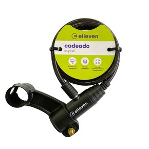 Cadeado Elleven Espiral com Suporte 6mm x 1mㅤㅤㅤㅤㅤㅤㅤㅤㅤㅤㅤㅤ
