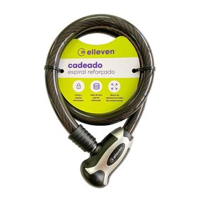 Cadeado Elleven Espiral com Chave 15mm x 80cmㅤㅤㅤㅤㅤㅤㅤㅤㅤㅤㅤ