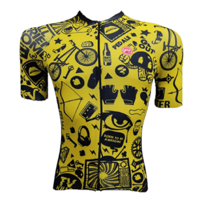 Camisa Barbedo Infantil Saltão Raglan Amarelo