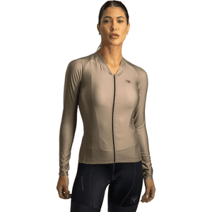 Camisa Ciclismo Manga Longa Free Force Training Feminina Marrom