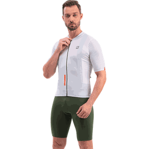 Camisa Jersey Masculina Manga Curta Furbo Euro Supreme Branca e Laranja