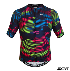 Camisa Sport Xtreme Slim Cargo Masculino Preto e Rosa e Verde