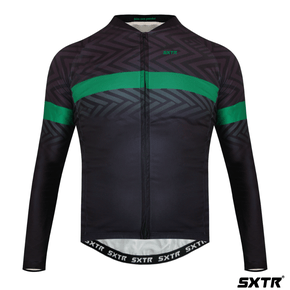 Camisa Sport Xtreme Slim Manga Longa Voltz Dark Masculino Preto e Verde
