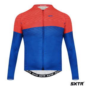 Camisa SportXtreme Slim Manga Longa Voltz Masculino Laranja e Azul