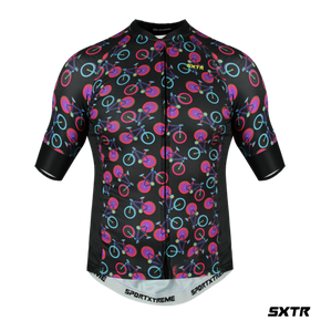 Camisa Sport Xtreme Slim Cycling Masculino Preto e Rosa