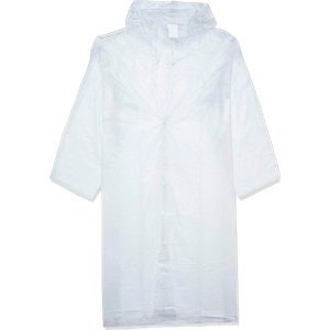 Capa de Chuva Plástica Transparente Adulto 1,26m