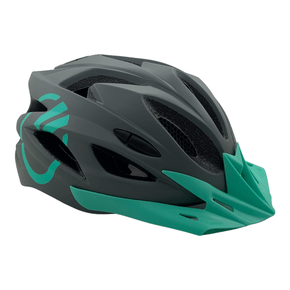 Capacete Elleven MTB In Mold Cinza e Azul Turquesa