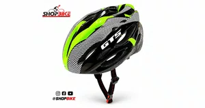 Capacete gts com luz led verde