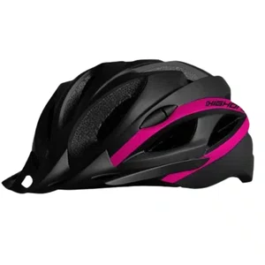 Capacete High One Win C/Vista Light preto e Rosa