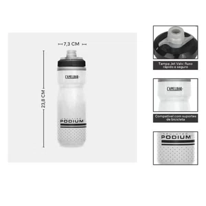 Caramanhola Camelbak Podium Chill 620ml - Branco - Shopbike