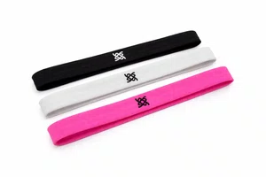 Faixa de cabelo hupi kit c/ 3 preto/branco/rosa