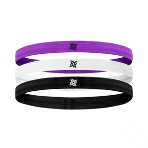 Faixa de Cabelo Hupi Kit Com 3 (6118) Preta Branca e Roxa