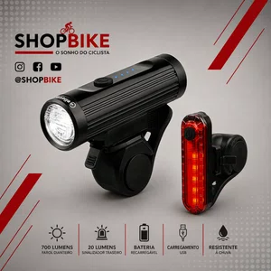 Farol e Sinalizador Led Elleven Super 700/20 Lumens com Carregador USB
