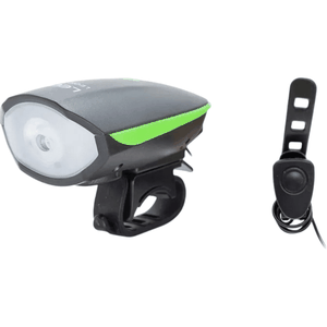 Farol Dianteiro 100 Lumens Preto e Verde Recarregavel-Seminovo