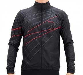 Jaqueta Corta Vento Hupi Lines Preto e Vermelho