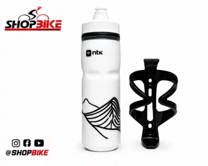 Kit Caramanhola Squeeze NTK Branca 600ml + Suporte WG Sports