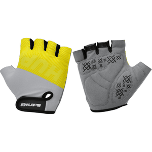 Luva Hupi Dedo Curto Eco Pantone Cinza e Amareloㅤㅤㅤㅤㅤㅤㅤ