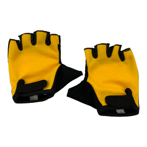 Luva Ciclismo MTB Espuma Dedo Curto Amarela