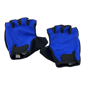 Luva Ciclismo MTB Espuma Dedo Curto Azul