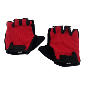 Luva Ciclismo MTB Espuma Dedo Curto Vermelha