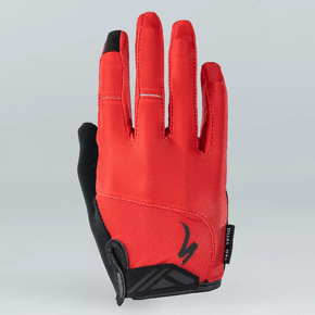 Luva Specialized BG Dual Gel Dedo Longo Masculino Vermelho
