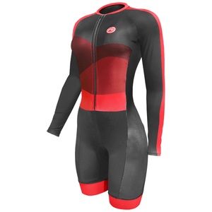 Macaquinho Barbedo Alcantilado Manga Longa Preto e Vermelho